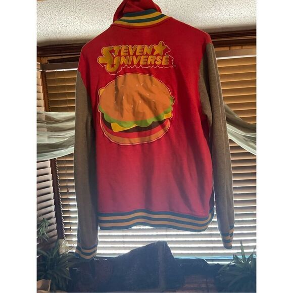 Cartoon Network Steven Universe Chesseburger Hoodie Varsity Jacket/ Sweatshirt S - Picture 5 of 12
